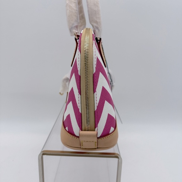 Dooney & Bourke Chevron Bitsy Bag Fuchsia - Picture 4 of 13
